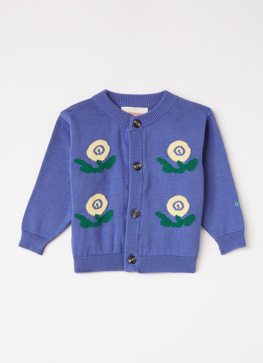 BOBO CHOSES Stamp bloom fijngebreid vest met ingebreid patroon - voorkant paars