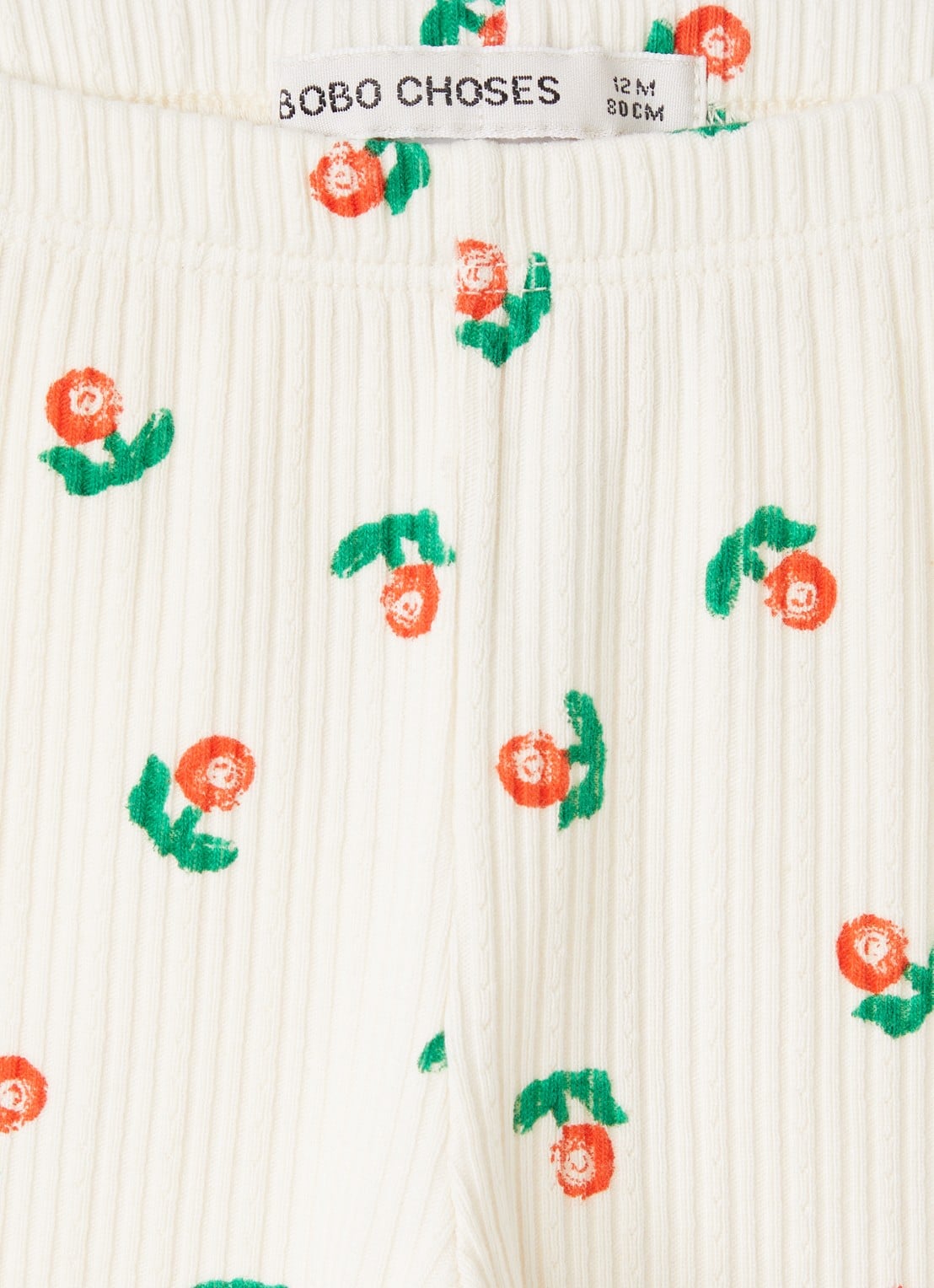 BOBO CHOSES Stamp Bloom slim fit legging met print - detail gebroken wit