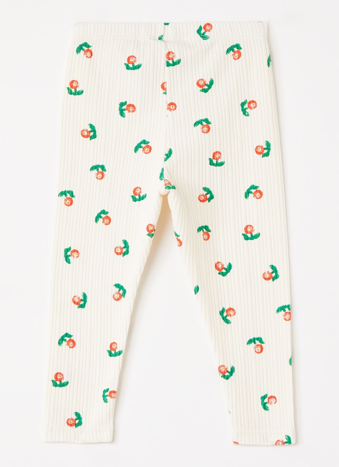 BOBO CHOSES Stamp Bloom slim fit legging met print - voorkant 3 gebroken wit