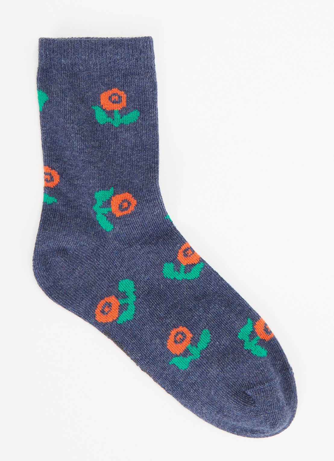 BOBO CHOSES Stamp Bloom sokken met bloemenprint - voorkant violet