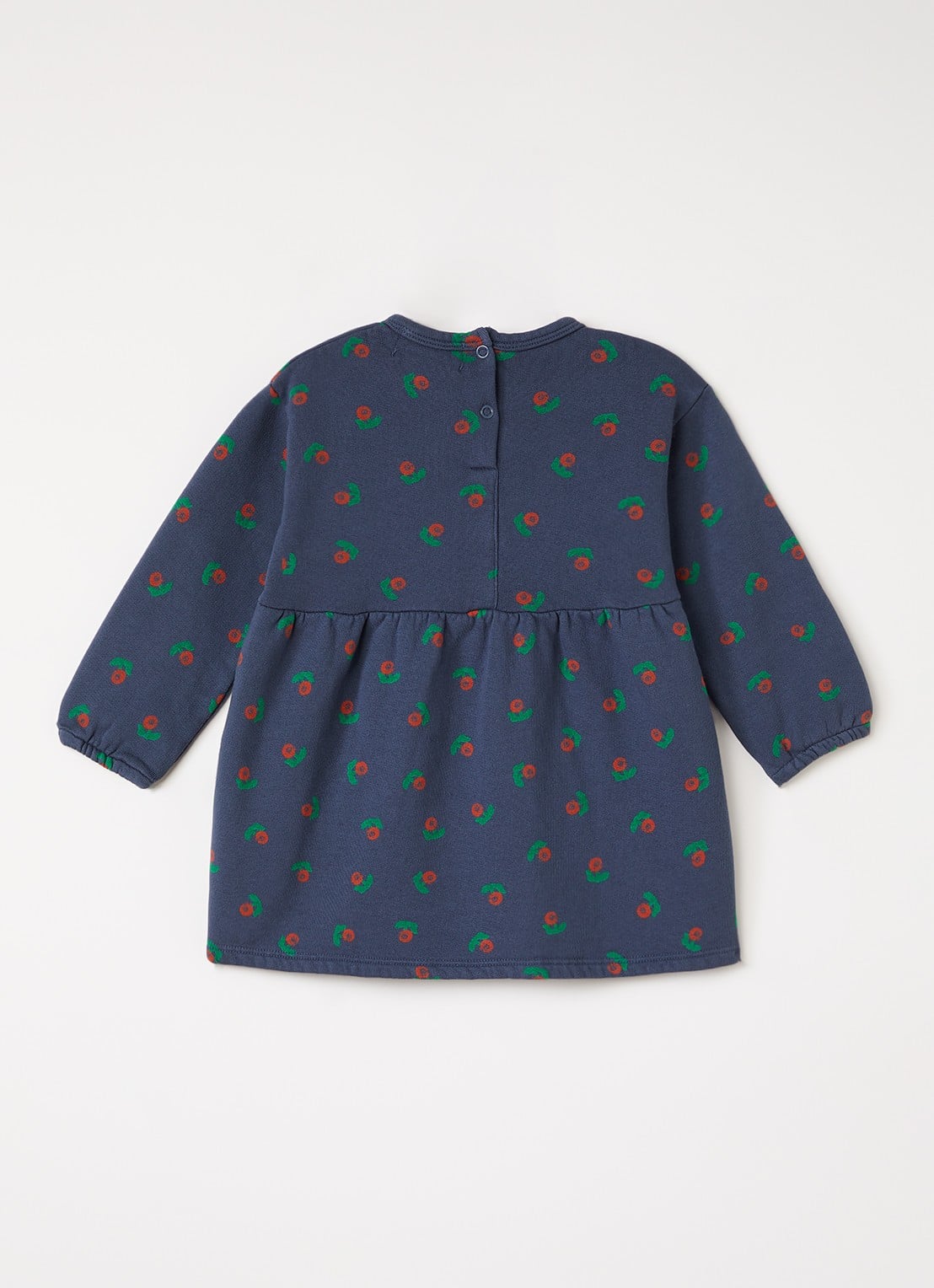 BOBO CHOSES Stamp Bloom trui jurk met print - voorkant 3 donkerblauw