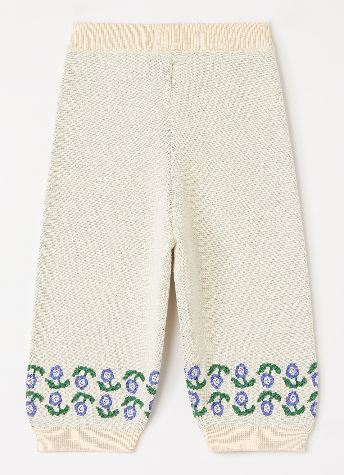 BOBO CHOSES Stamp Bloom wide fit broek met print - voorkant 3 ivoor