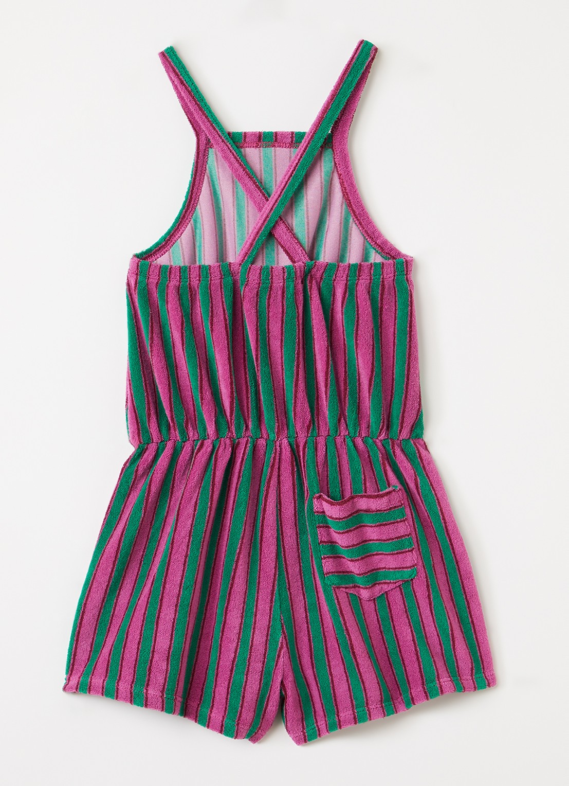 BOBO CHOSES Straight fit playsuit met streepprint - voorkant 2 paars