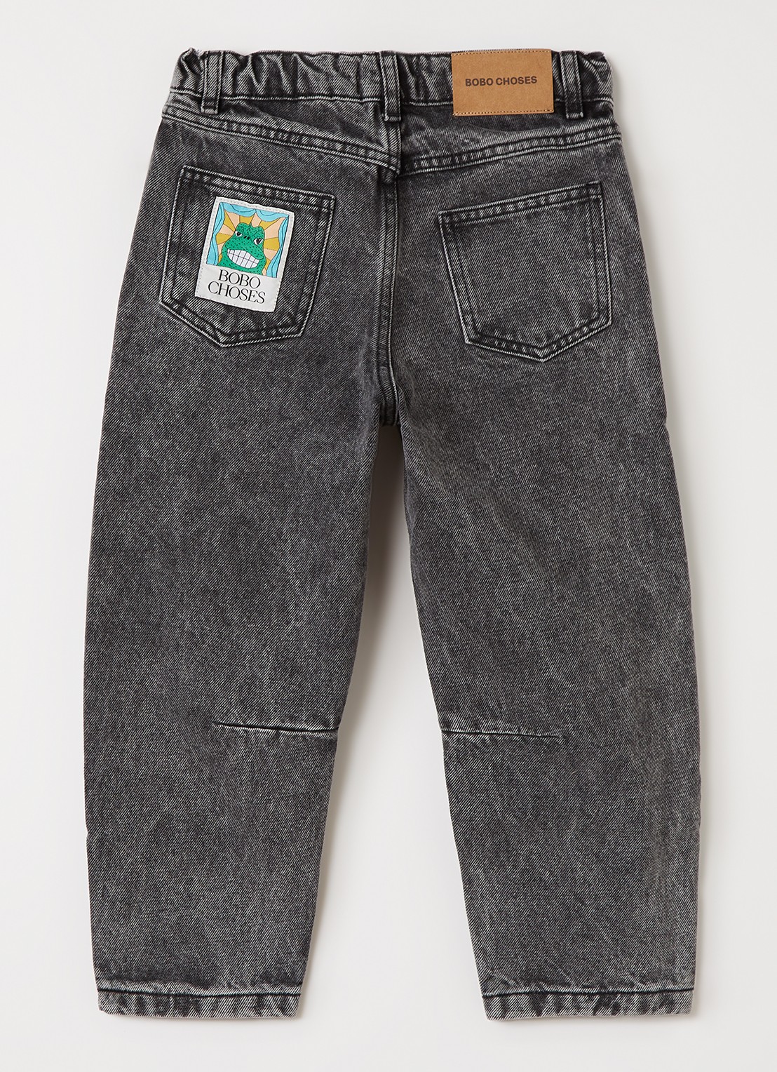 BOBO CHOSES Straight leg jeans met gekleurde wassing - voorkant 3 zwart