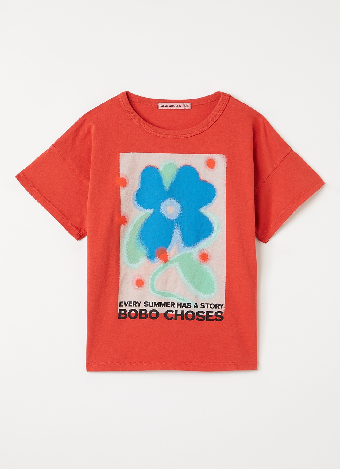 BOBO CHOSES Summer Story T-shirt met logoprint - voorkant rood