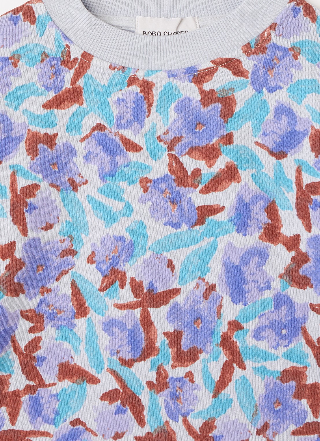 BOBO CHOSES Sweater met bloemenprint - detail paars