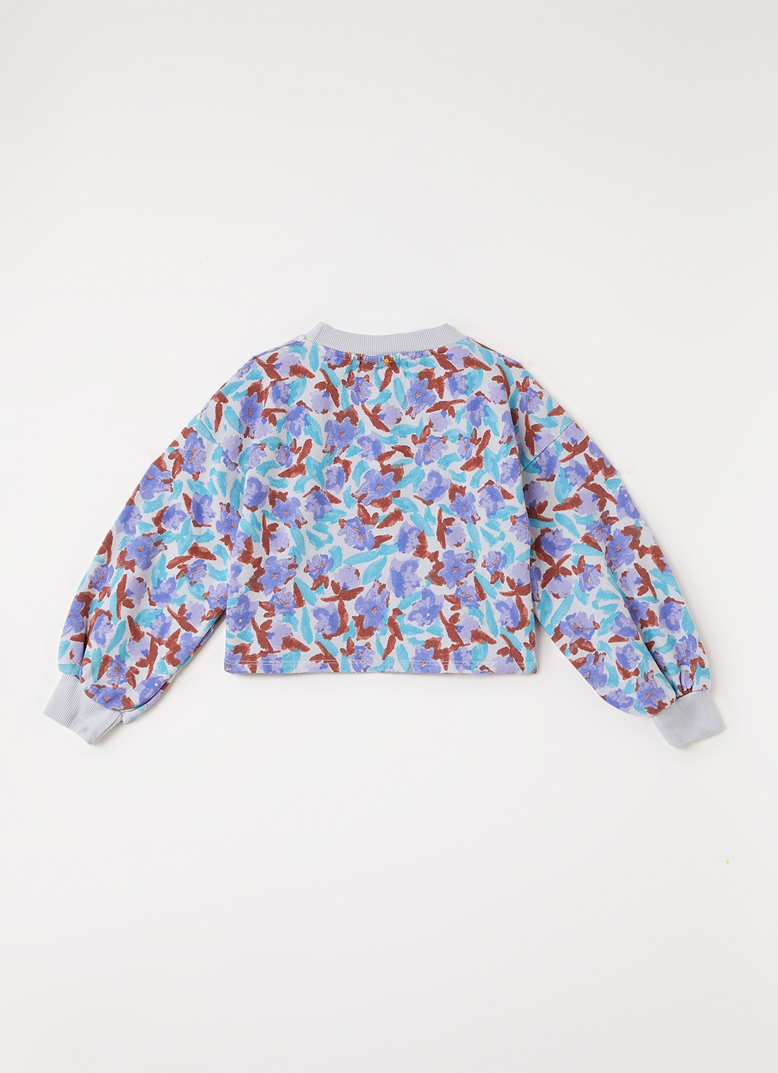 BOBO CHOSES Sweater met bloemenprint - voorkant 3 paars