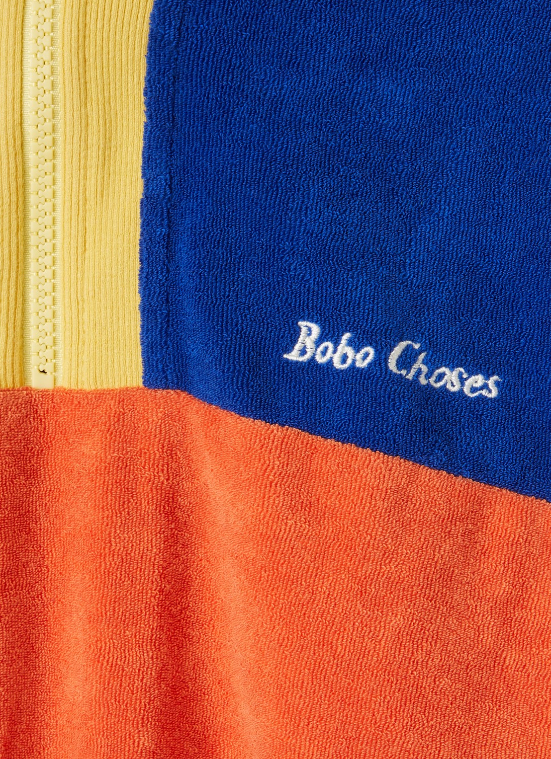 BOBO CHOSES Sweater met halve rits - detail oranje