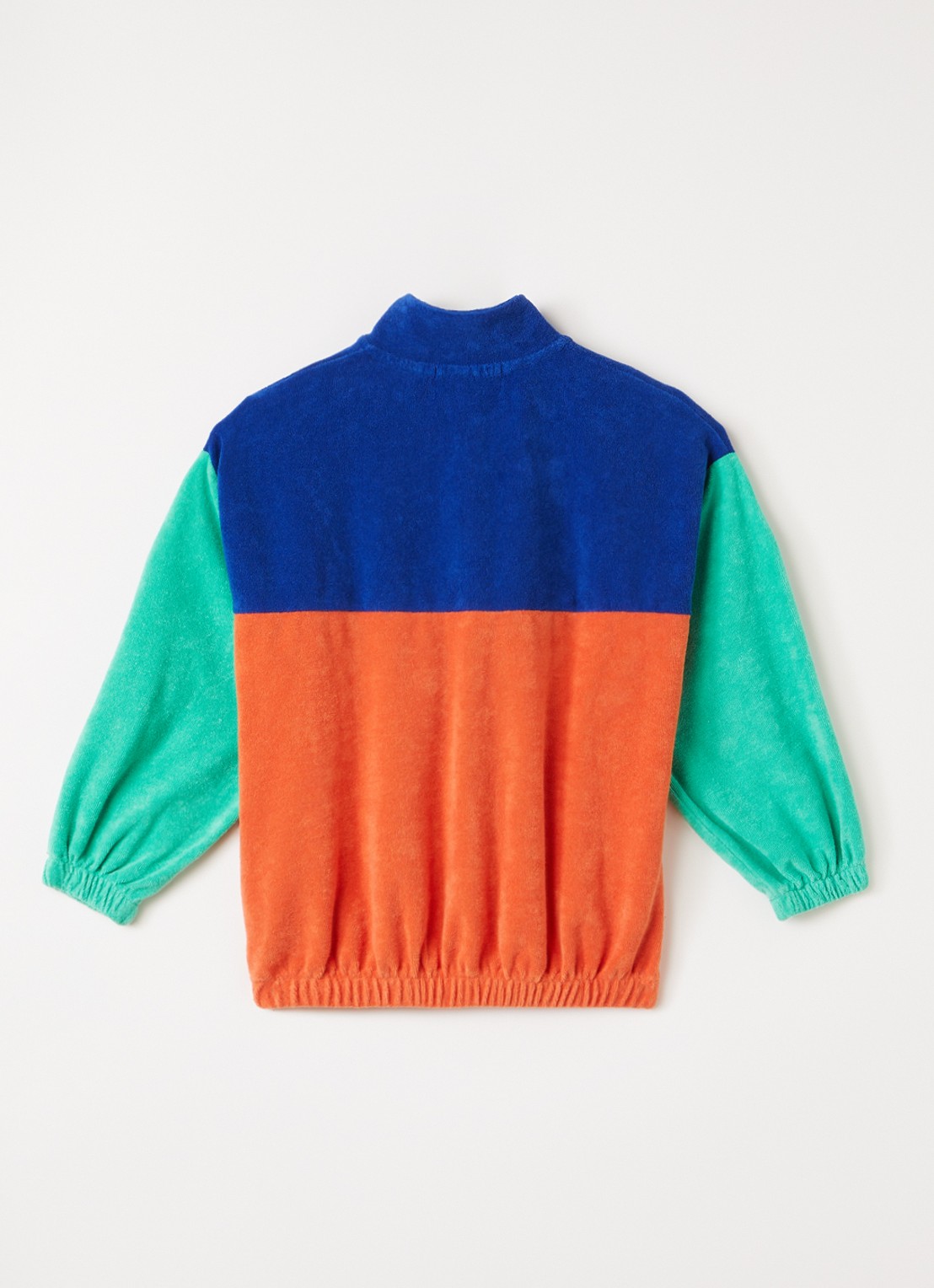 BOBO CHOSES Sweater met halve rits - voorkant 3 oranje
