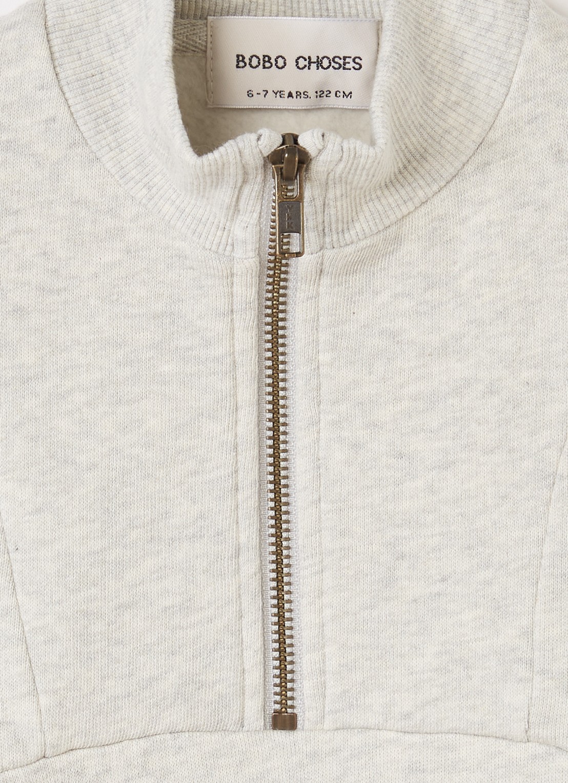 BOBO CHOSES Sweater met logoprint - detail grijsmele