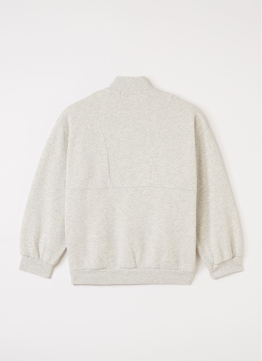 BOBO CHOSES Sweater met logoprint - voorkant 3 grijsmele