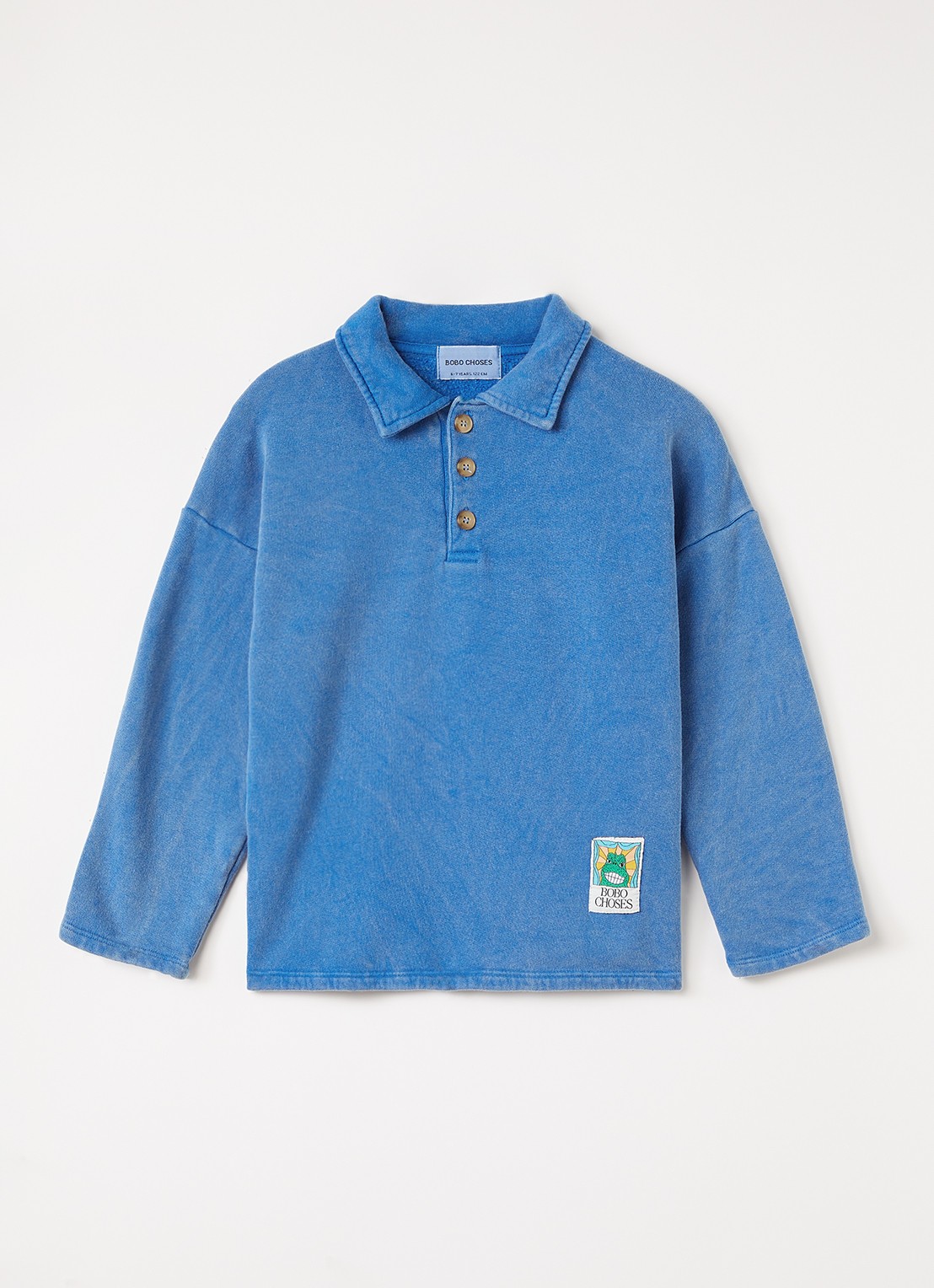 BOBO CHOSES Sweater met polokraag - voorkant 2 blauw