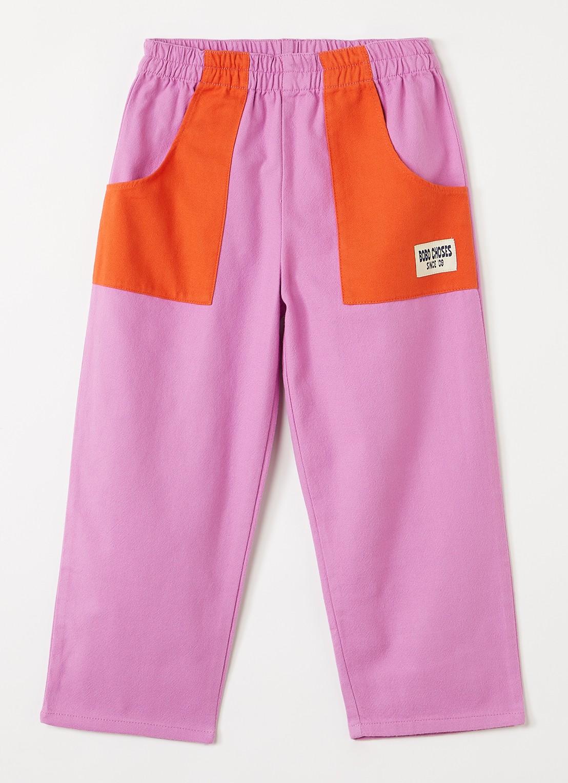BOBO CHOSES Tapered fit broek met zakken - voorkant roze