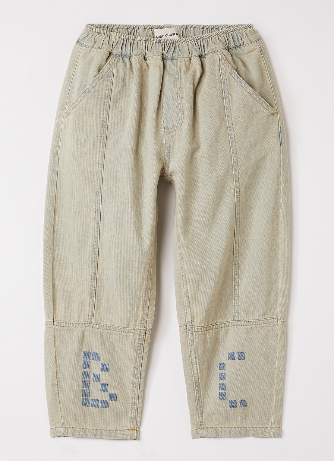 BOBO CHOSES Tapered jeans met gekleurde wassing - voorkant 2 beige