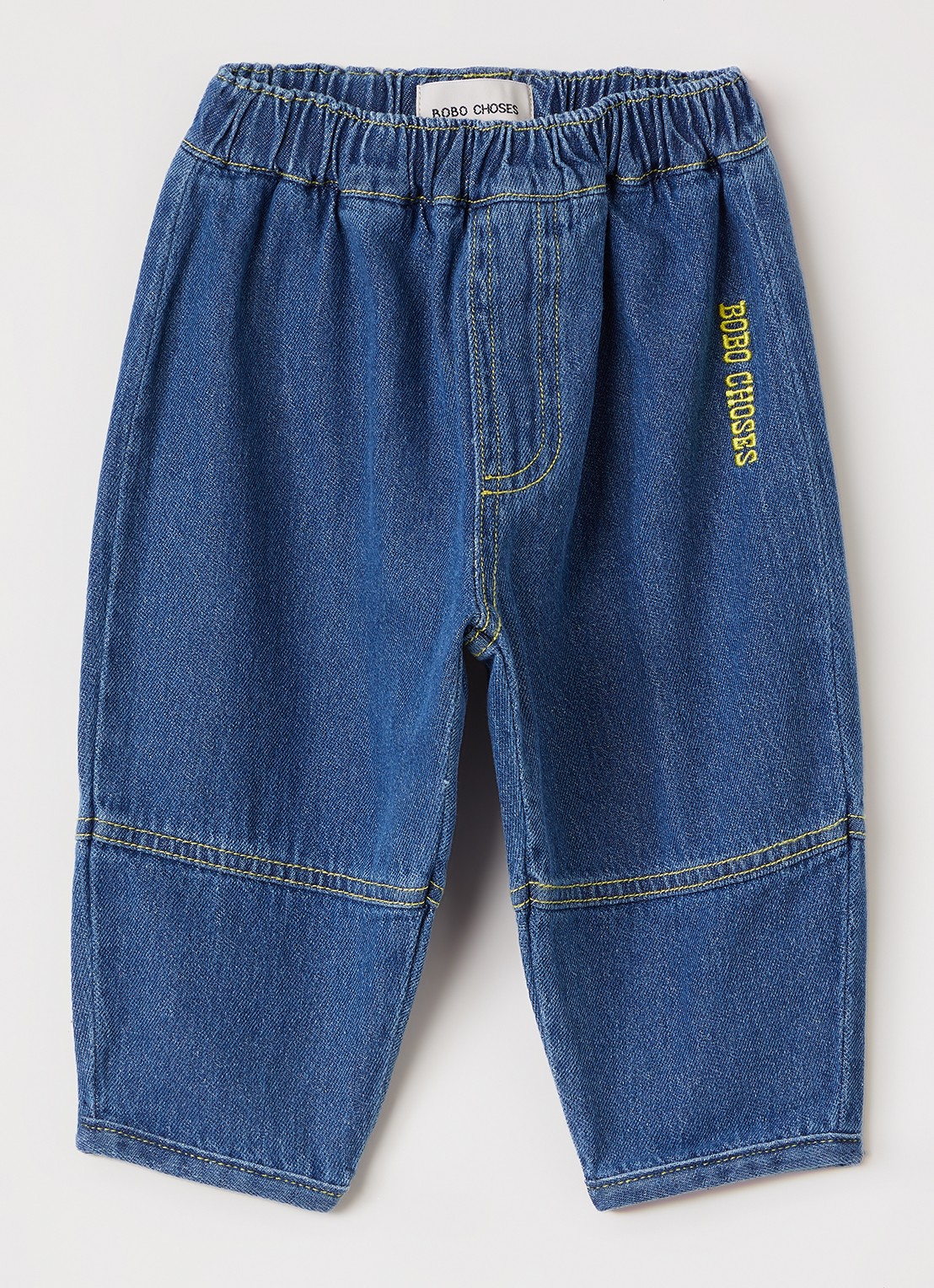 BOBO CHOSES Taxi loose fit jeans met logo - voorkant 2 indigo