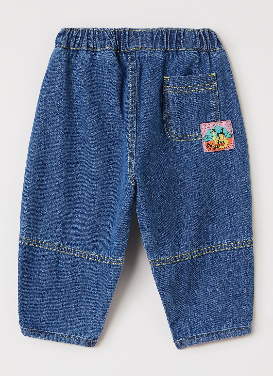 BOBO CHOSES Taxi loose fit jeans met logo - voorkant 3 indigo