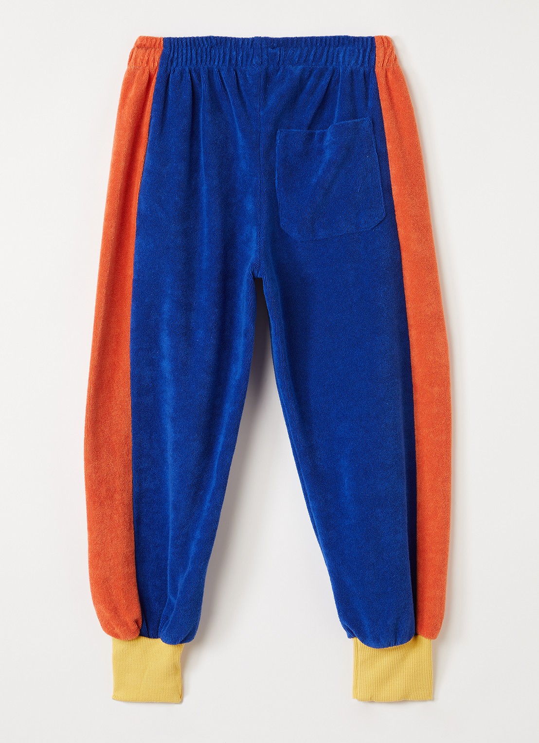 BOBO CHOSES Terry tapered fit joggingbroek met logo - voorkant 3 royalblauw