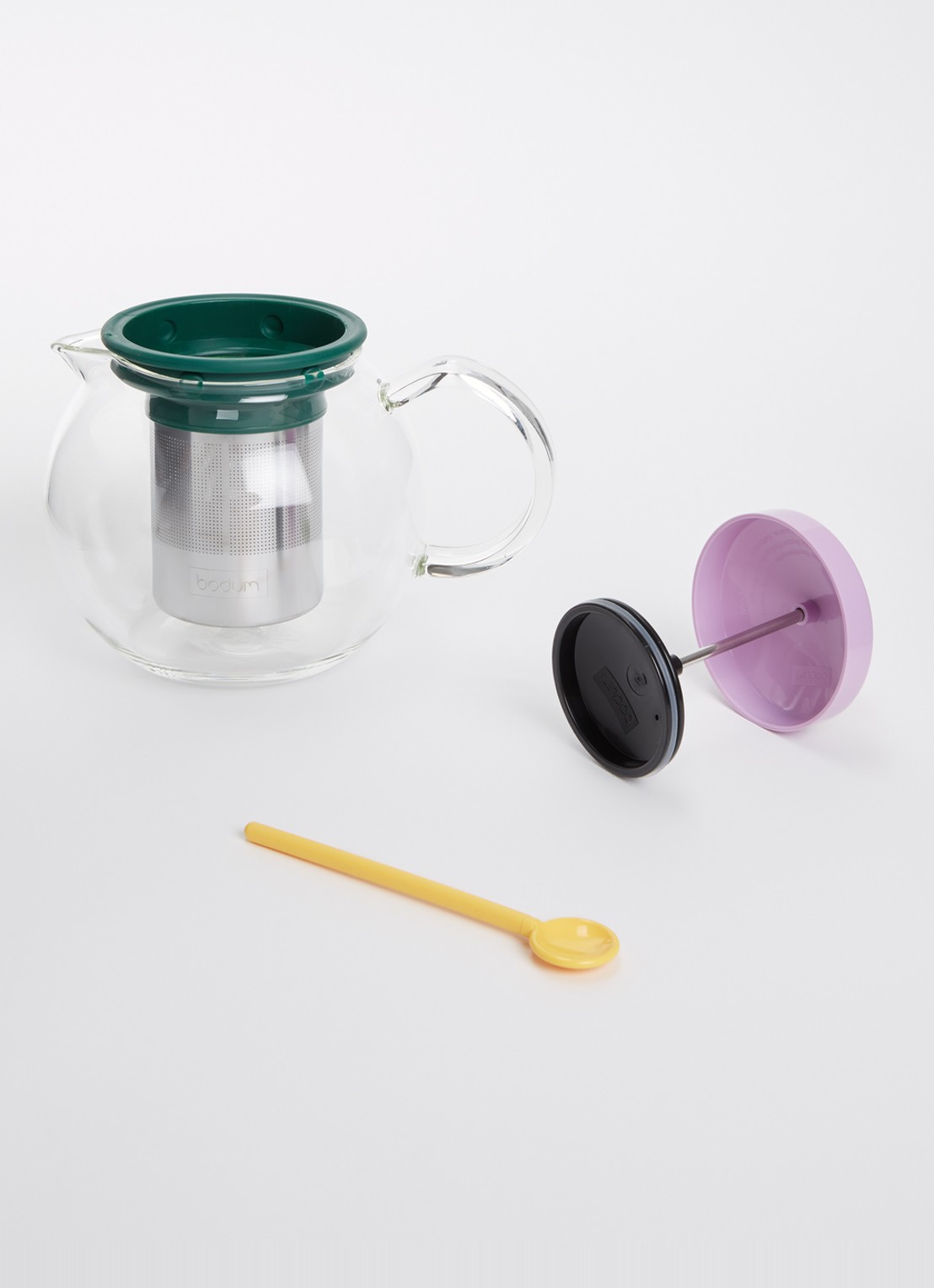Bodum Assam theepot met filter 1 liter - voorkant 2 transparant