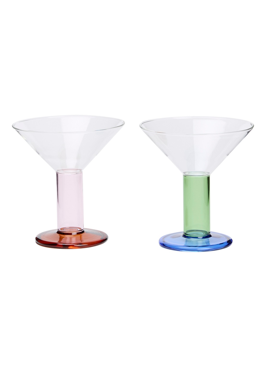 Bodum Chunky martini glas 15 cl set van 2 - voorkant transparant