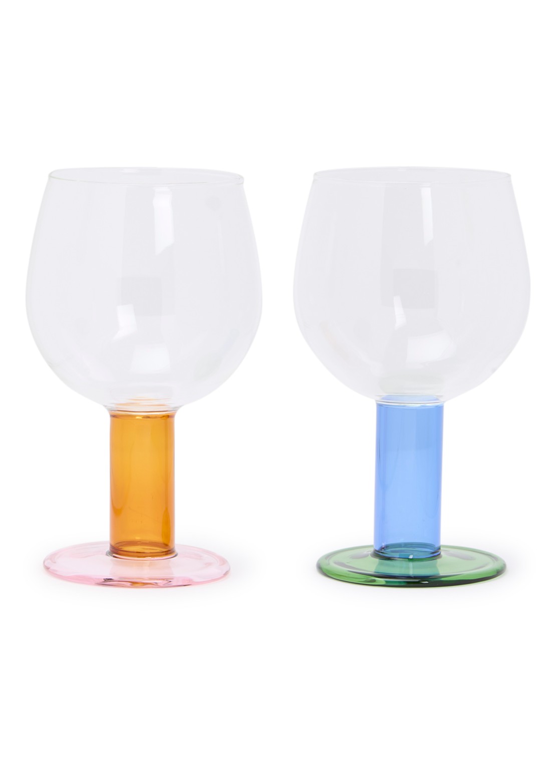 Bodum Chunky rode wijnglas 45 cl set van 2 - voorkant 2 transparant