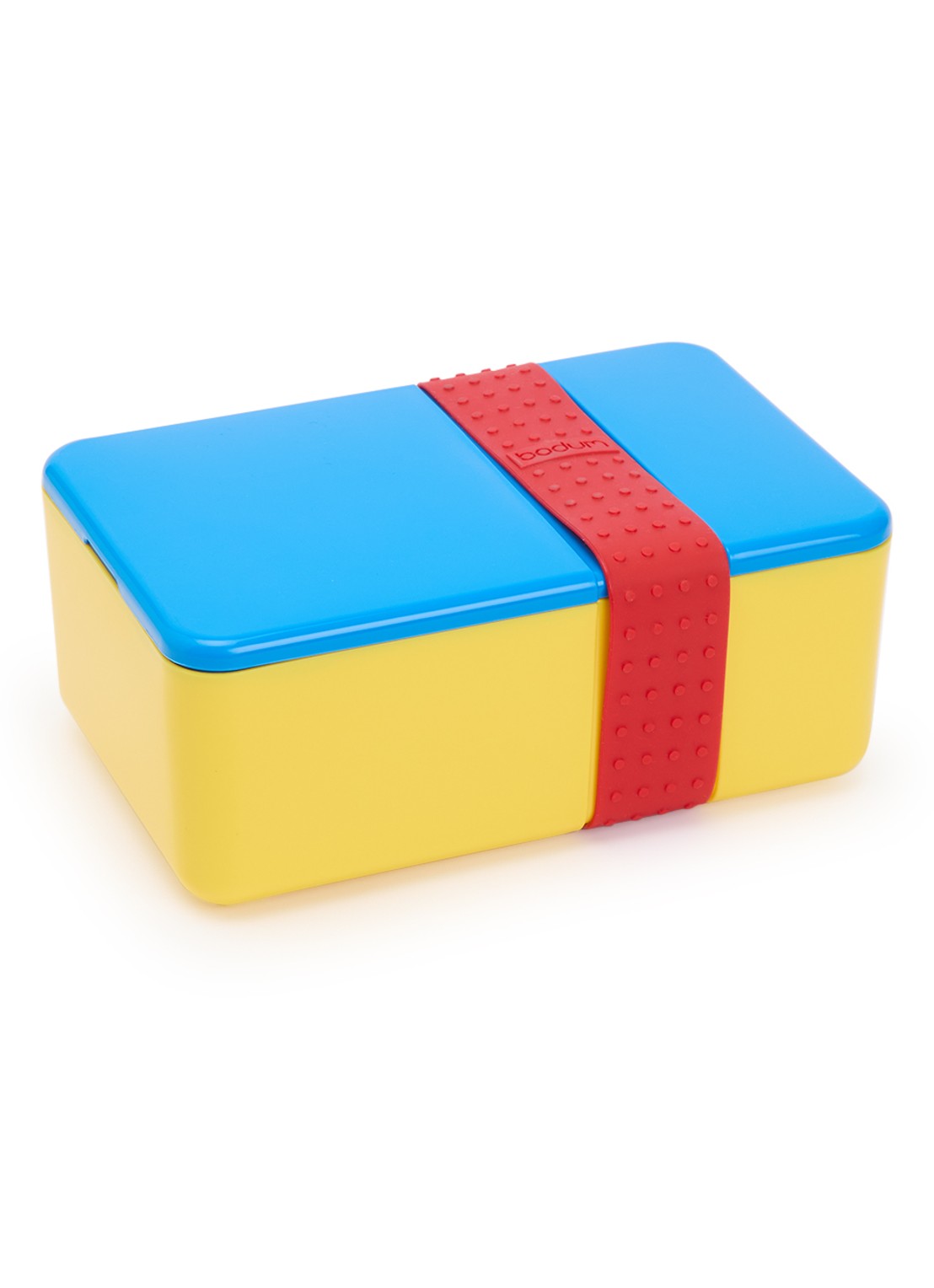 Bodum Lunchbox met bestek - voorkant geel