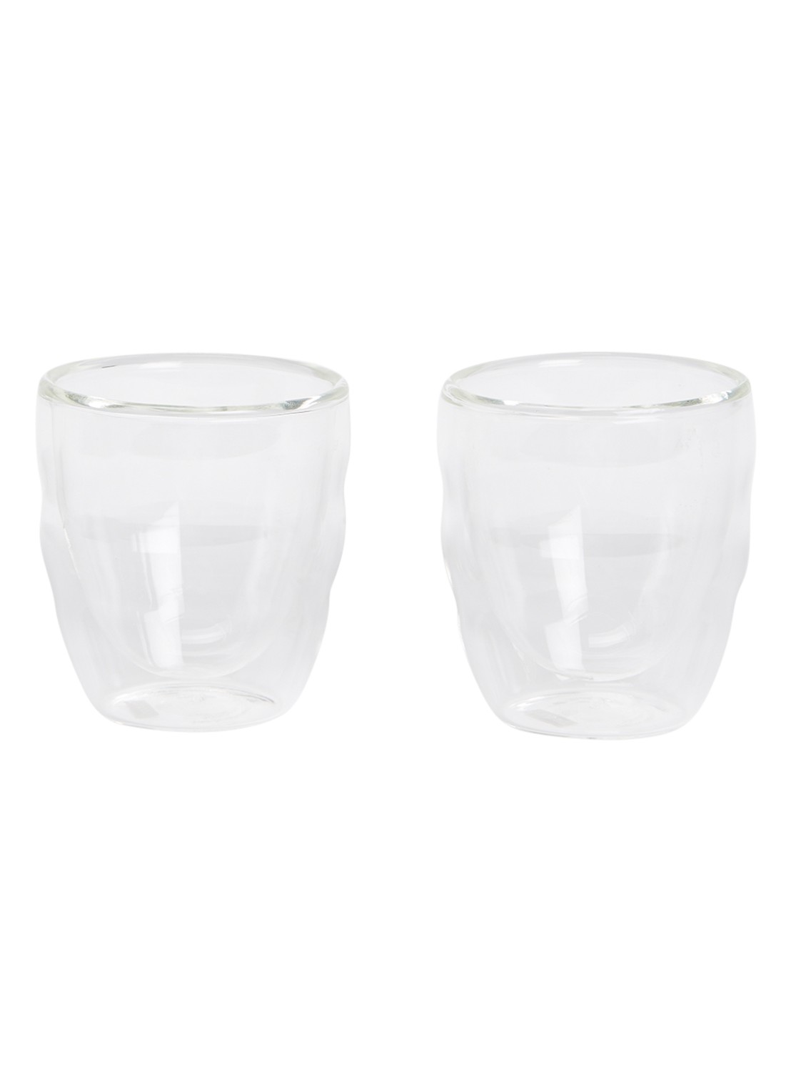 Bodum Pilatus dubbelwandig espressoglas 8 cl set van 2 - voorkant transparant