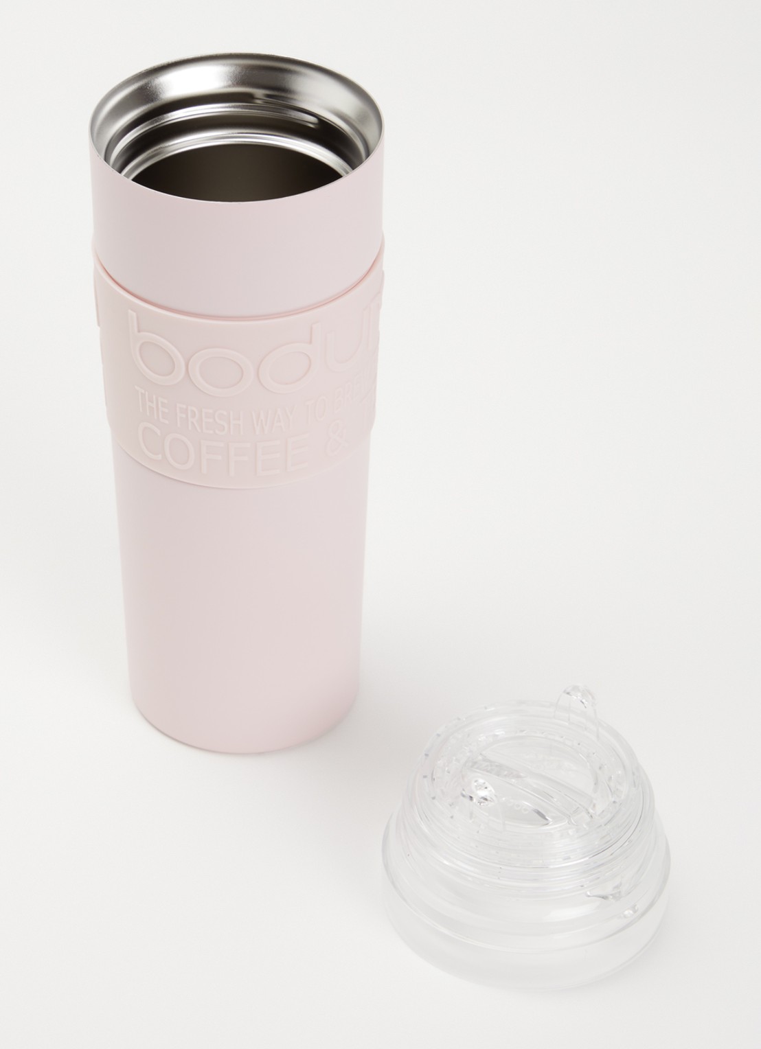 Bodum Travel Mug Vacuum thermosbeker 45 cl - voorkant 2 roze