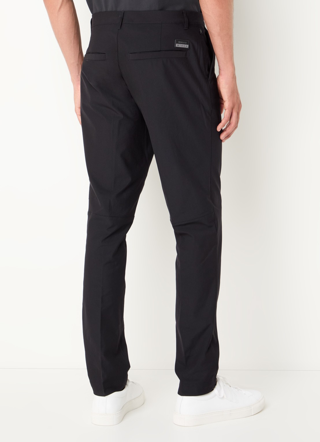 Boggi Milano B-Tech slim fit pantalon met steekzakken - achterkant 3 zwart