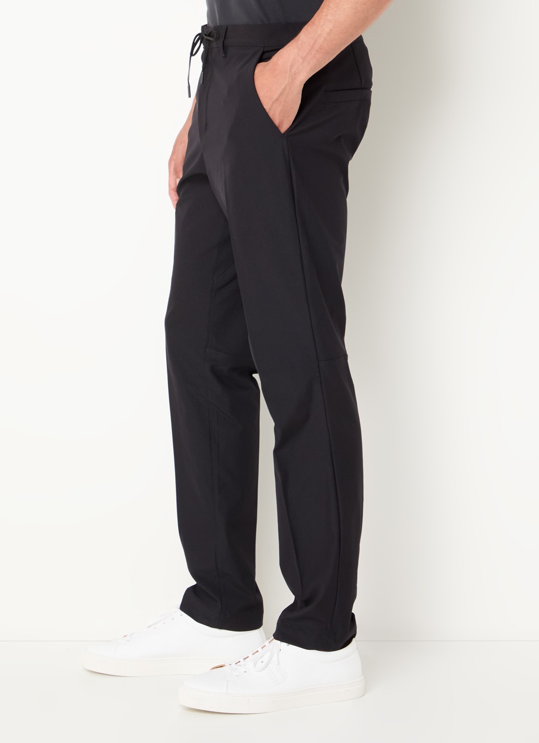 Boggi Milano B-Tech slim fit pantalon met steekzakken - detail 2 zwart