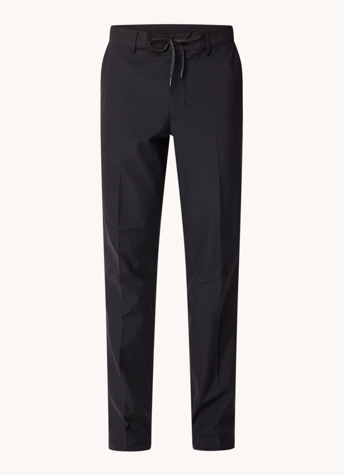 Boggi Milano B-Tech slim fit pantalon met steekzakken - voorkant 4 zwart