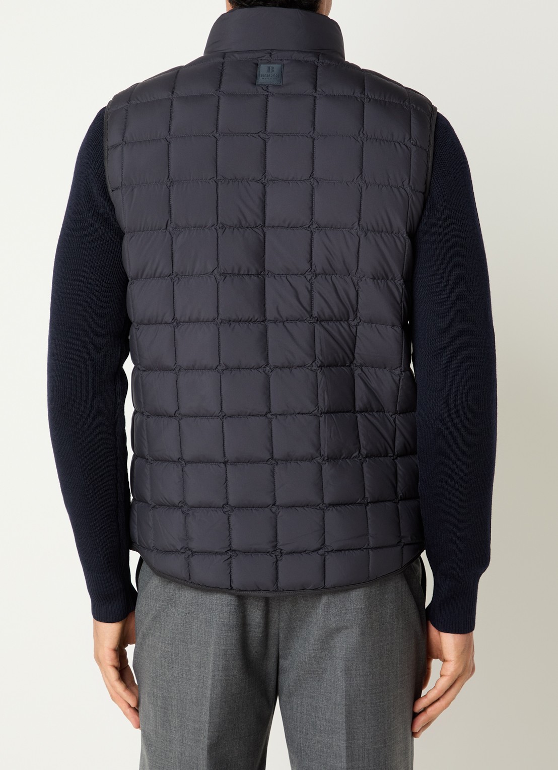 Boggi Milano Bodywarmer met opstaande kraag - achterkant 4 donkerblauw