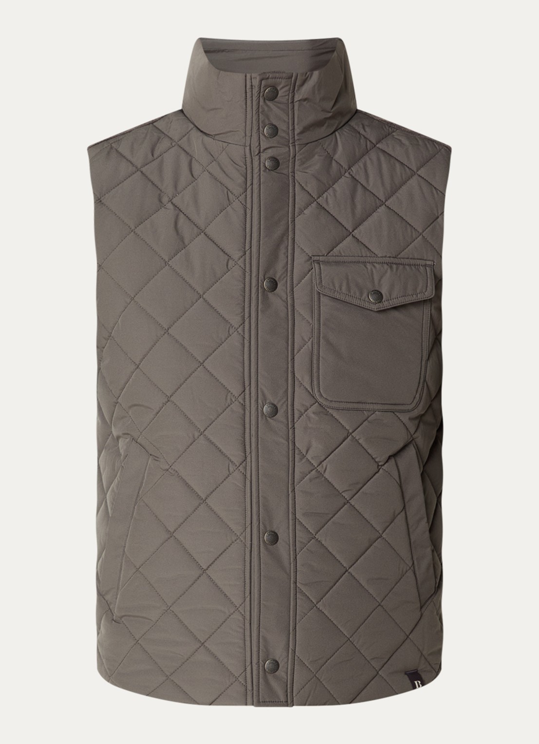 Boggi Milano Bodywarmer met quiltpatroon - voorkant 3 donkergroen