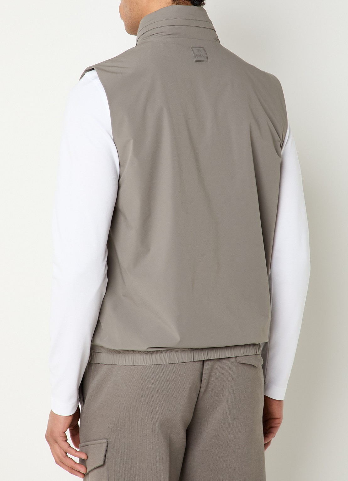 Boggi Milano Bodywarmer met ritszakken - achterkant 3 khaki