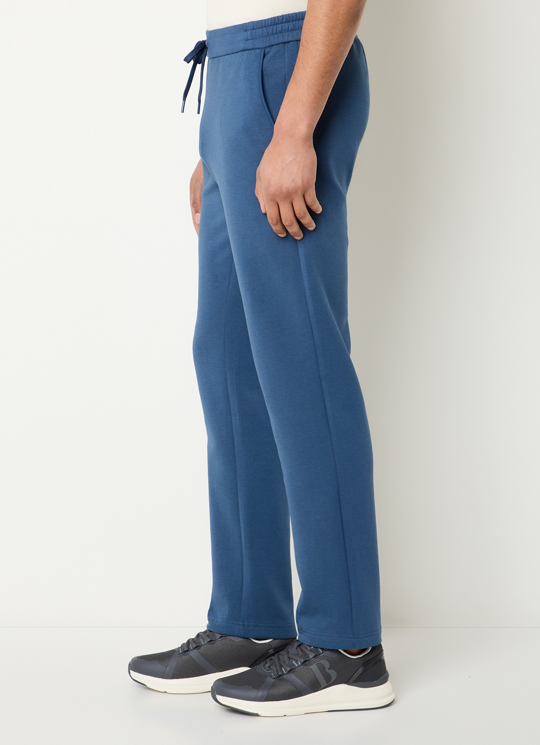 Boggi Milano Boggi regular fit joggingbroek met steekzakken - detail 5 staalblauw