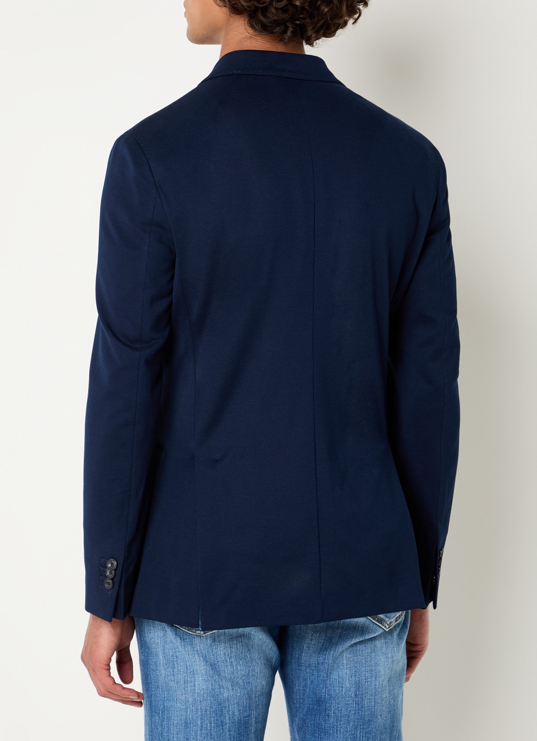 Boggi Milano Double-breasted colbert met opgestikte zakken - achterkant 3 donkerblauw