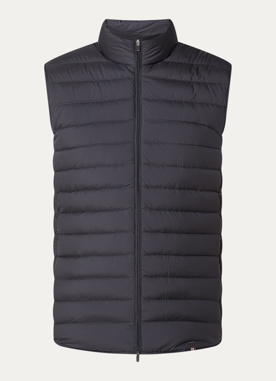 Boggi Milano Gewatteerde bodywarmer met donsvulling en ritszakken - voorkant 3 donkerblauw