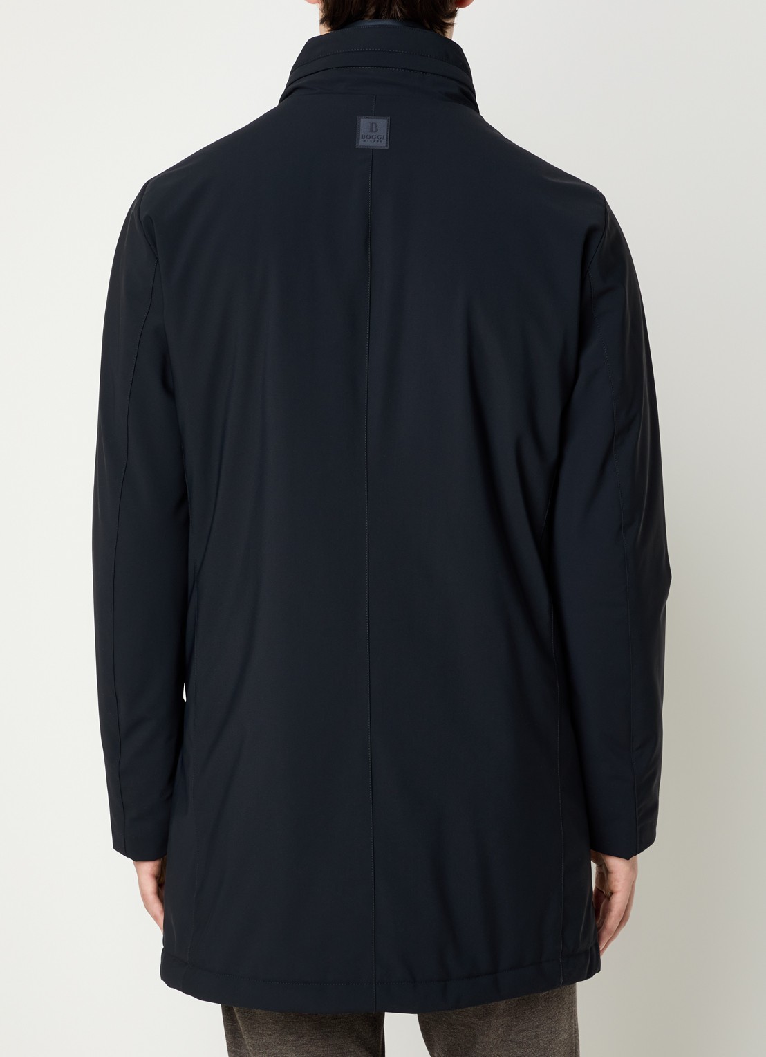 Boggi Milano Gewatteerde parka met uitneembare voering - achterkant donkerblauw