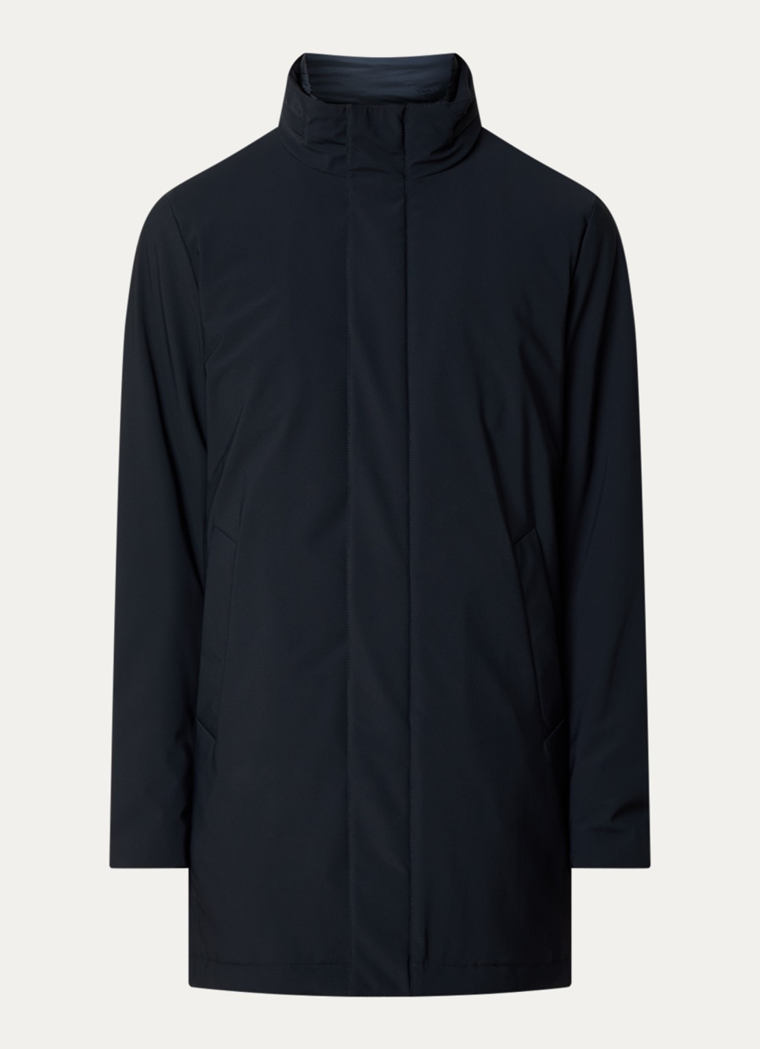 Boggi Milano Gewatteerde parka met uitneembare voering - voorkant 3 donkerblauw