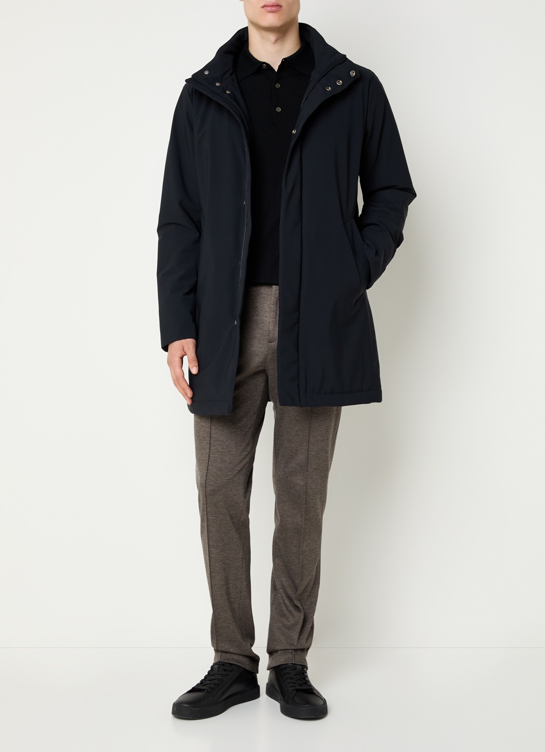 Boggi Milano Gewatteerde parka met uitneembare voering - voorkant 4 donkerblauw