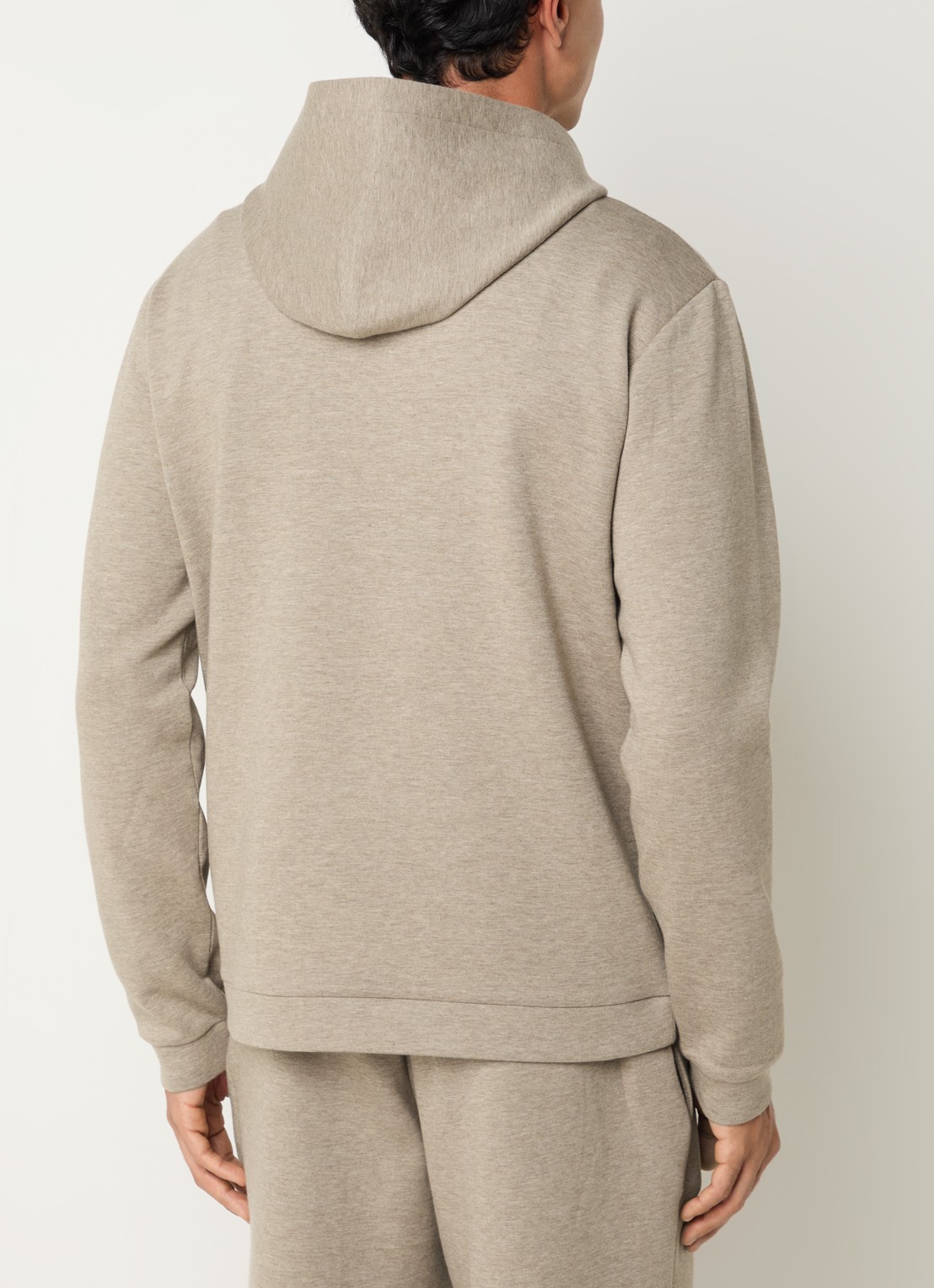 Boggi Milano Hoodie met capuchon - achterkant 5 beige