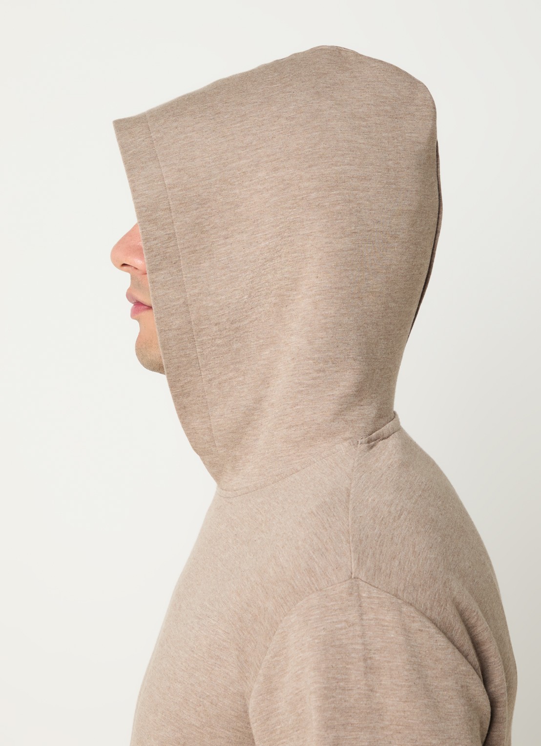 Boggi Milano Hoodie met capuchon - detail 4 beige
