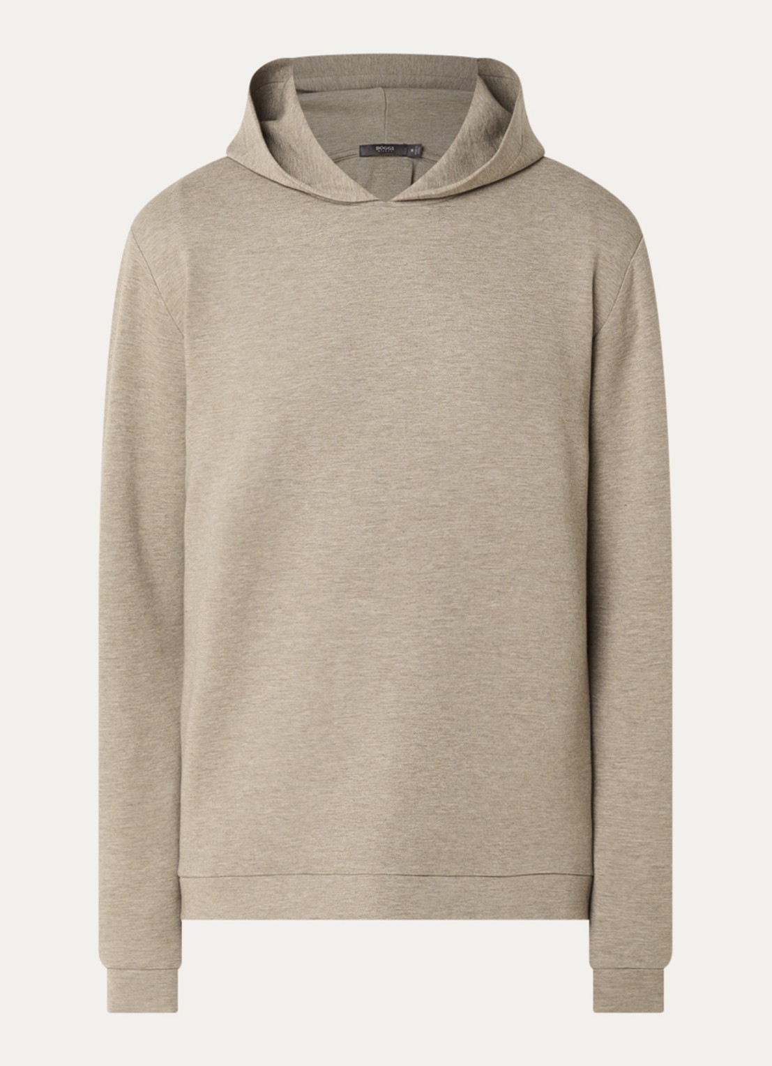 Boggi Milano Hoodie met capuchon - voorkant beige