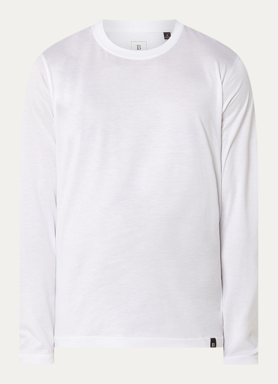 Boggi Milano Longsleeve met ronde hals - voorkant 2 wit