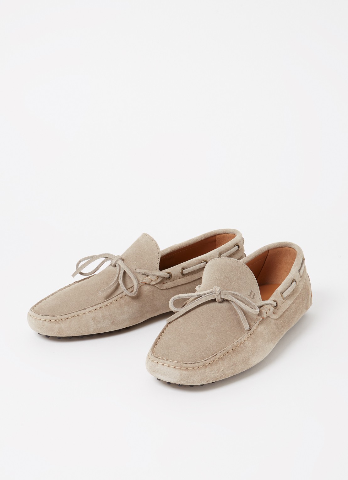 Boggi Milano Mocassin van suède - detail 3 zand