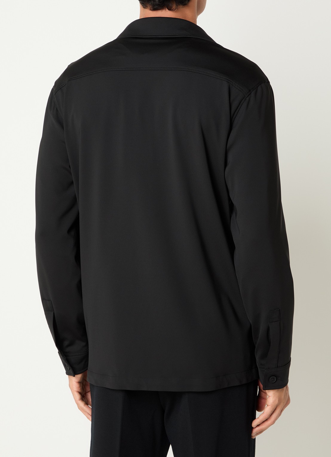 Boggi Milano Overshirt met borstzakken - achterkant 4 zwart