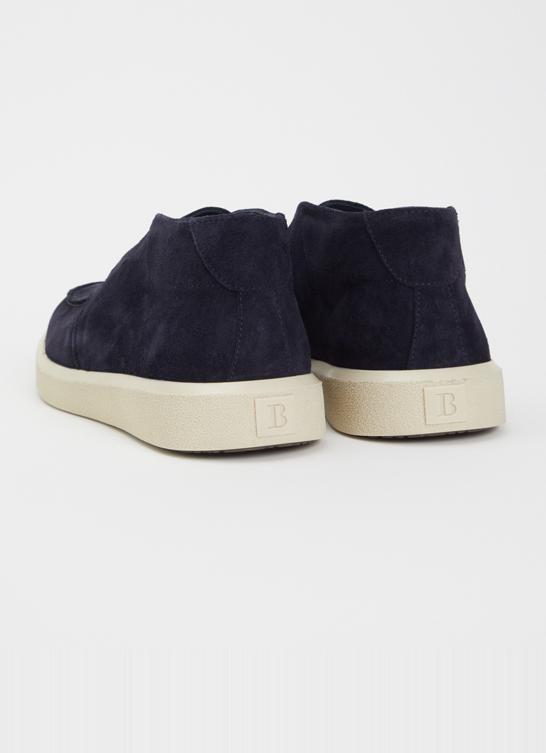 Boggi Milano Polacchino Cirrus slip-on van suède - achterkant 4 donkerblauw