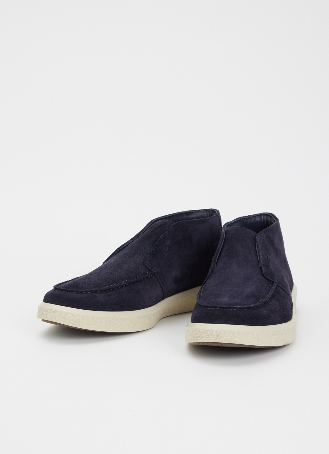 Boggi Milano Polacchino Cirrus slip-on van suède - detail donkerblauw