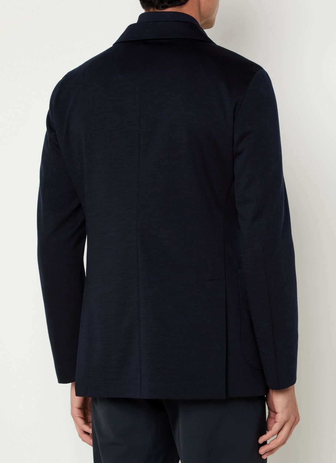 Boggi Milano Regular fit colbert met opgestikte zakken - achterkant 4 donkerblauw