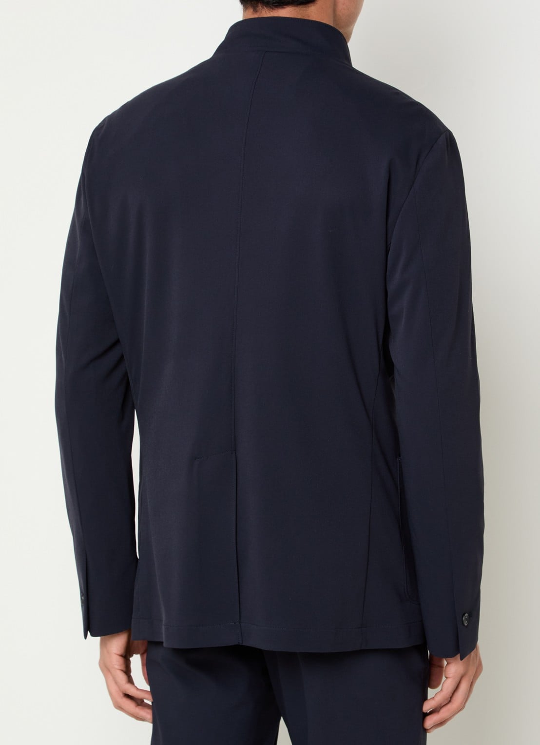 Boggi Milano Regular fit colbert met opgestikte zakken - achterkant 4 donkerblauw