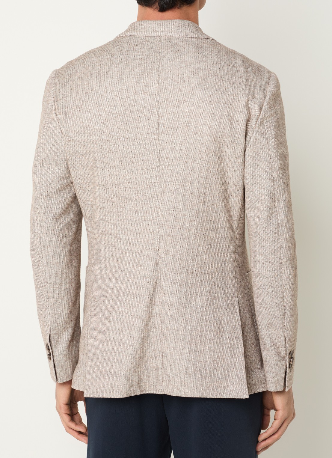 Boggi Milano Regular fit colbert met opgestikte zakken - achterkant 4 donkerbeige